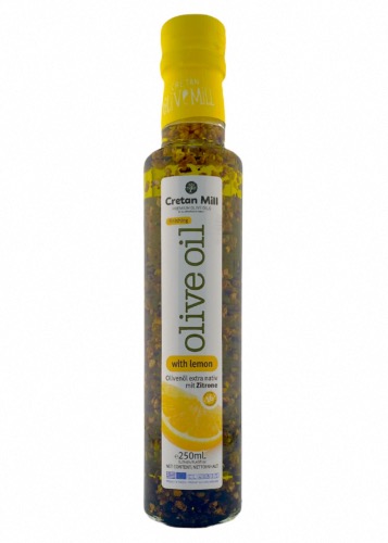 Huile d’olive vierge extra infusée au citron CRETAN MILL 250 ml