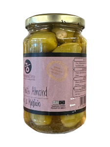 Olives vertes farcies aux amandes en bocal PREMIUM CRETE 190 g net