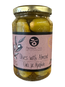 Olives vertes farcies aux amandes en bocal PREMIUM CRETE 190 g net