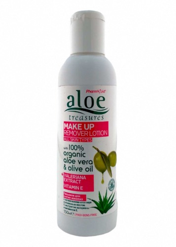 Lotion démaquillante  à l'aloe vera Bio et à l'huile d'olive ALOE TREASURES 150m