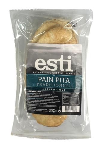 Pains pita traditionnels grecs x 6 pièces ESTI 420 g