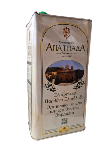 Huile d'olive vierge extra de Crète - Monastère  AGIA TRIADA bidon 3 l CABOSSE + 3 ECHANTILLONS