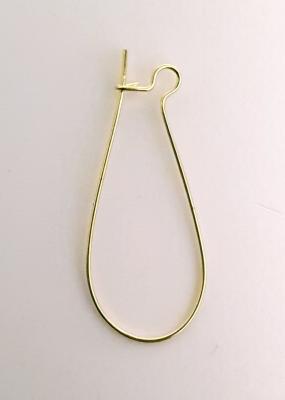Supports Boucles d'oreilles pendantes en métal or 3,7 cm - vendu par 2 pièces