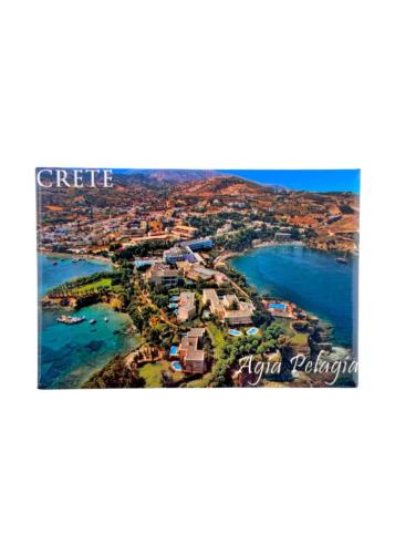 Magnet Souvenir de Crète-Grèce AGIA PELAGIA 8cmx5cm