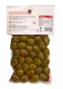 Olives grecques vertes Atlas farcies au poivron FILEMA 250 g