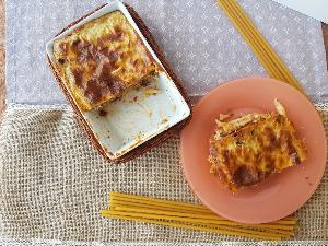 Pastitsio grec  Gratin de ptes  la bolognaise et bchamel