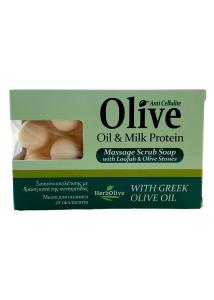 Savon exfoliant à l'huile d'olive, protéines et l'éponge luffa HerbolOlive 100 g