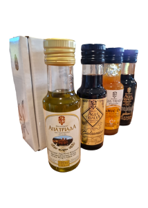 Coffret de dégustation d'Huile et de Vinaigres du Monastère d'Agia Triada 4x100ml