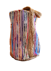 Sac tissé en coton aux nuances multicolores RIZES 50x40 cm