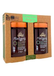 Coffret de miel de thym et de la sauge grec BIO MELIGYRIS 2x270 g