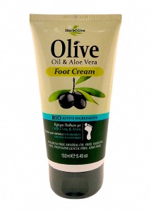 Crème de traitement pour pieds à l'aloe vera HERBOLIVE 150 ml