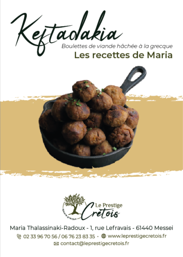 Fiche recette à télécharger - Keftadakia (boulettes de viande hachée à la grecque)