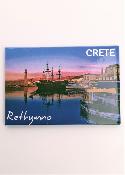 Magnet Souvenir de Crète-Grèce RETHYMNON 8cmx5cm