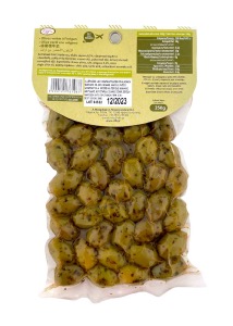 Olives grecques vertes à l'origan en sous vide ELLIE 250 g