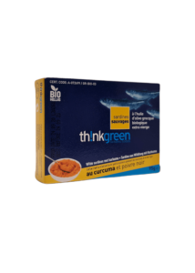 Sardines sauvages  l'huile d'olive BIO au curcuma et poivre noir THINKGREEN 95g
