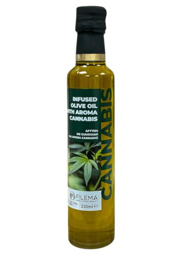 Huile d’olive infusée à l’arôme de cannabis FILEMA 250 ml