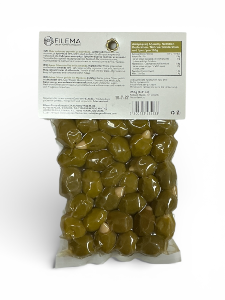 Olives grecques vertes Atlas farcies à l’amande FILEMA 250 g