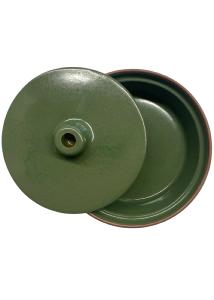 Cocotte individuelle en terre cuite émaillée verte foncé ESPIEL 6x14.5x14.5 cm