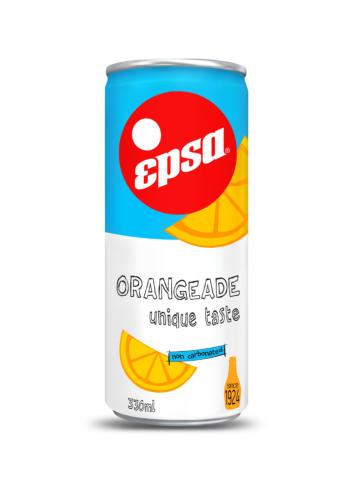 Orangeade non gazeuse grecque en canette EPSA de 330 ml