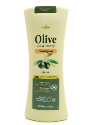 Shampoing Herbolive à l'huile d'olive et au miel pour cheveux gras 200 ml