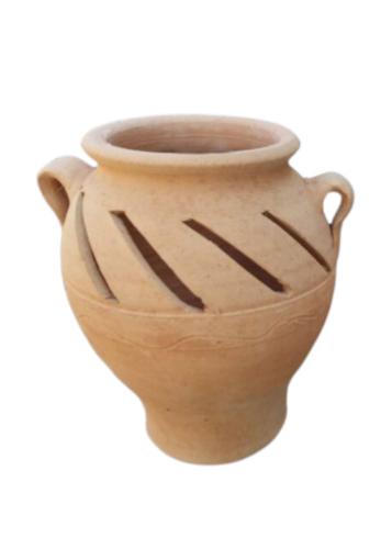 Photophore fotistiko en terre cuite artisanale de Crète KRITIKA CERAMICA modèle 30 cmX25cm