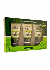 Coffret cadeau de 3 crèmes HerbOlive 50 ml " mains, corps, pieds"