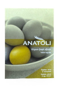 Colorant jaune pour œufs de Pâques avec gants et stickers en sachet 3 g ANATOLI (pour 40 œufs)