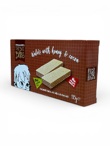 Gaufrettes croustillantes au miel et cacao THE BEE BROS 135 g