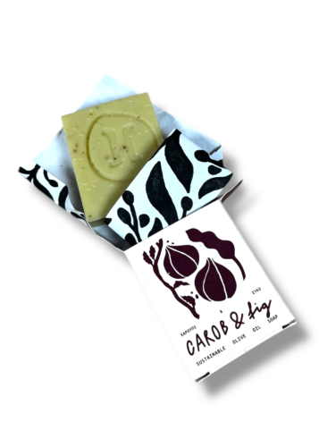 Savon à l'huile d'olive, caroube et figue HELLEO 30 g