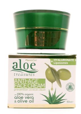 Crème anti-âge prévention à l'aloe vera et à l'huile d'olive Aloe Treasures 50 m
