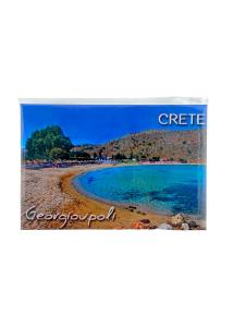 Magnet Souvenir de Crète-Grèce GEORGIOUPOLI 8cmx5cm