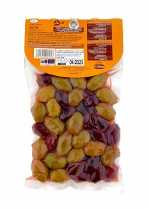 Olives mixtes grecques, vertes et noires, en sous vide ELLIE 250 g