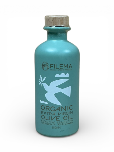Huile d’olive vierge extra BIO de Crète FILEMA bouteille céramique 200 ml