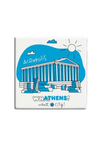 Dessous de verre céramique Athènes Parthénon WHAT A BRAND