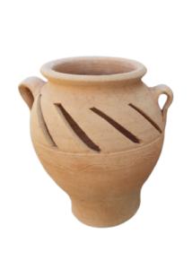 Photophore fotistiko en terre cuite artisanale de Crète KRITIKA CERAMICA modèle 30 cmX25cm