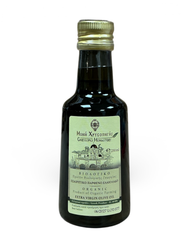 Huile d'olive vierge extra BIO MONASTÈRE CHRYSOPIGI en bouteille 250 ml