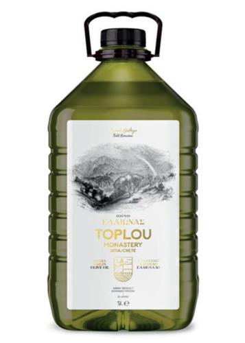 Huile d'olive vierge extra MONASTÈRE DE TOPLOU en pet 5 l