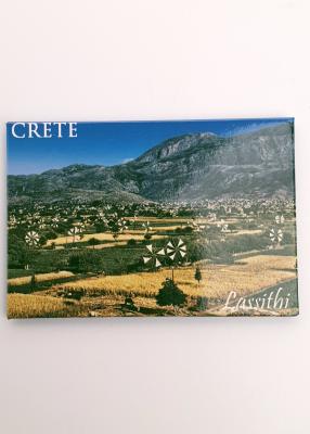 Magnet Souvenir de Crète-Grèce LASSITHI 8cmx5cm
