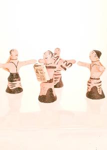Petites figurines de danseurs en terre cuite fait main IDOLS ART