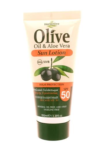 Lotion protection solaire SPF 50 Herbolive 100 ml