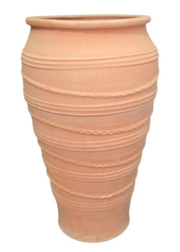 Jarre décorative Milatos en terre cuite artisanale de Crète KRITIKA CERAMICA grand modèle 100 X70cm