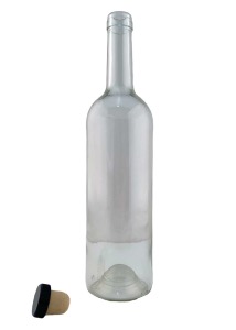 Bouteille bordelaise en verre 750 ml