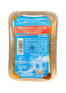 Petits poivrons cloche verts farcis au fromage grec PITENIS 200 g