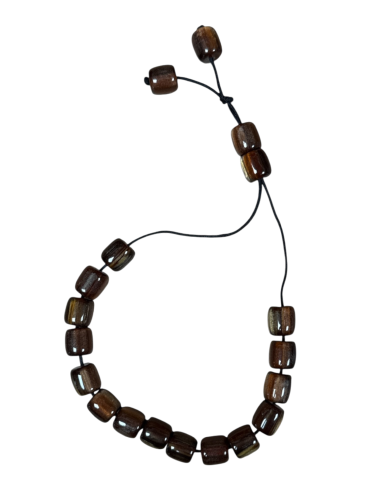 Komboloi grec résine synthétique "resine" marron