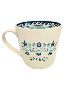 Mug en céramique de Grèce à motifs grecs avec décor intérieur et extérieur ANCIENT GREECE