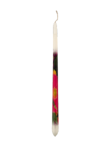 Bougie de P�ques imprim� de fleurs - Lambada 42 cm
