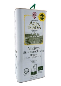 Huile d'olive vierge extra de Crète BIO - Monastère AGIA TRIADA en 5 l