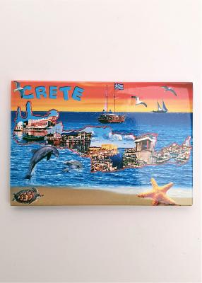 Magnet Souvenir de Crète-Grèce 8cmx5cm
