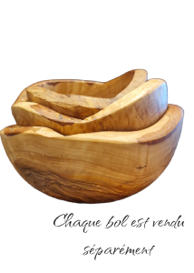 Bol rustique en bois d’olivier RIZES 14 cm