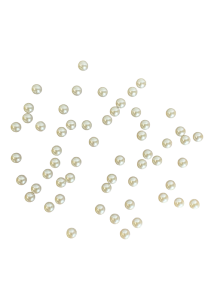 Lot de 10 perles demi-rondes à dos plat blanc-beige irisé pour Box 'Boîtes Cadeaux' de 10 mm